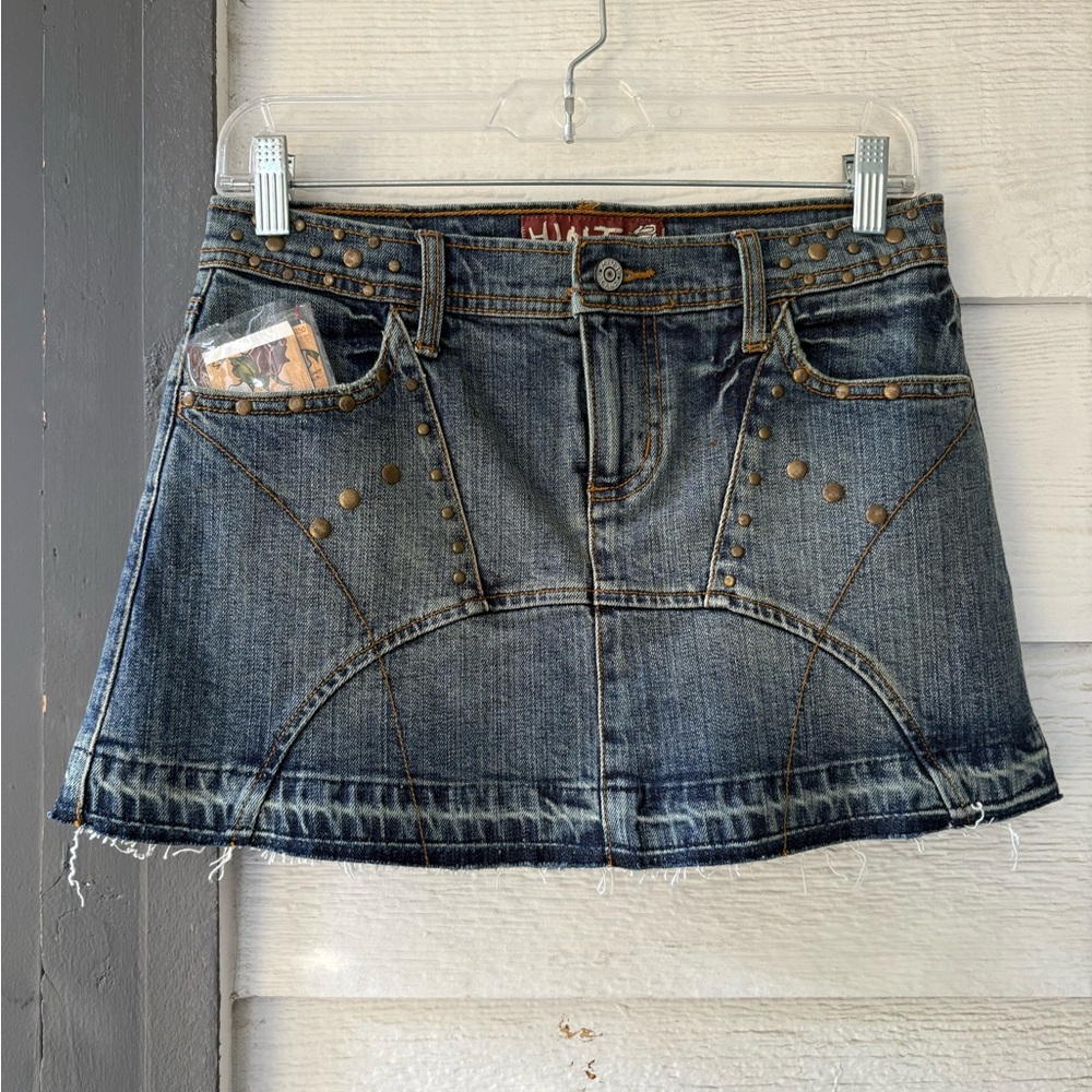 Studded Denim Skirt